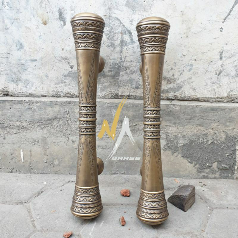 Handle Pintu Rumah Gagang Pintu Rumah Tarikan Pintu Rumah Motif Godo Ukir Ukuran 50 cm