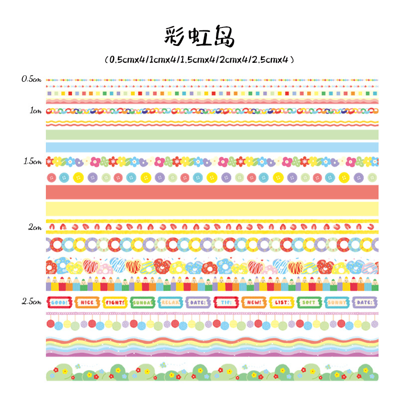 Stiker RAINBOW CHRISTAL LUCU / Stiker Rainbow Roll /Stiker Roll Rainboww