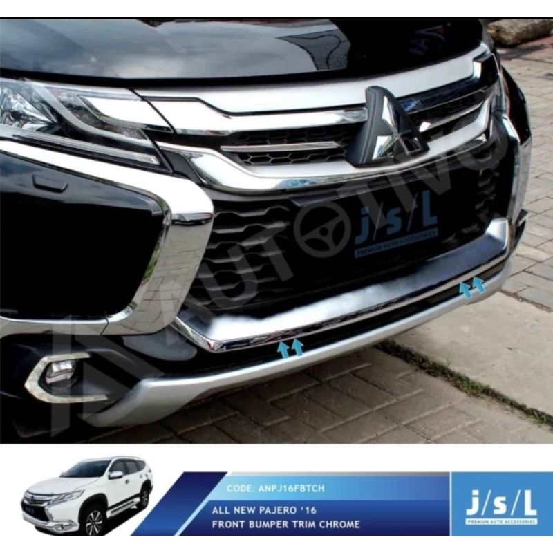 Bemper Depan All New Pajero 2016 Front Bemper Trim Chrome