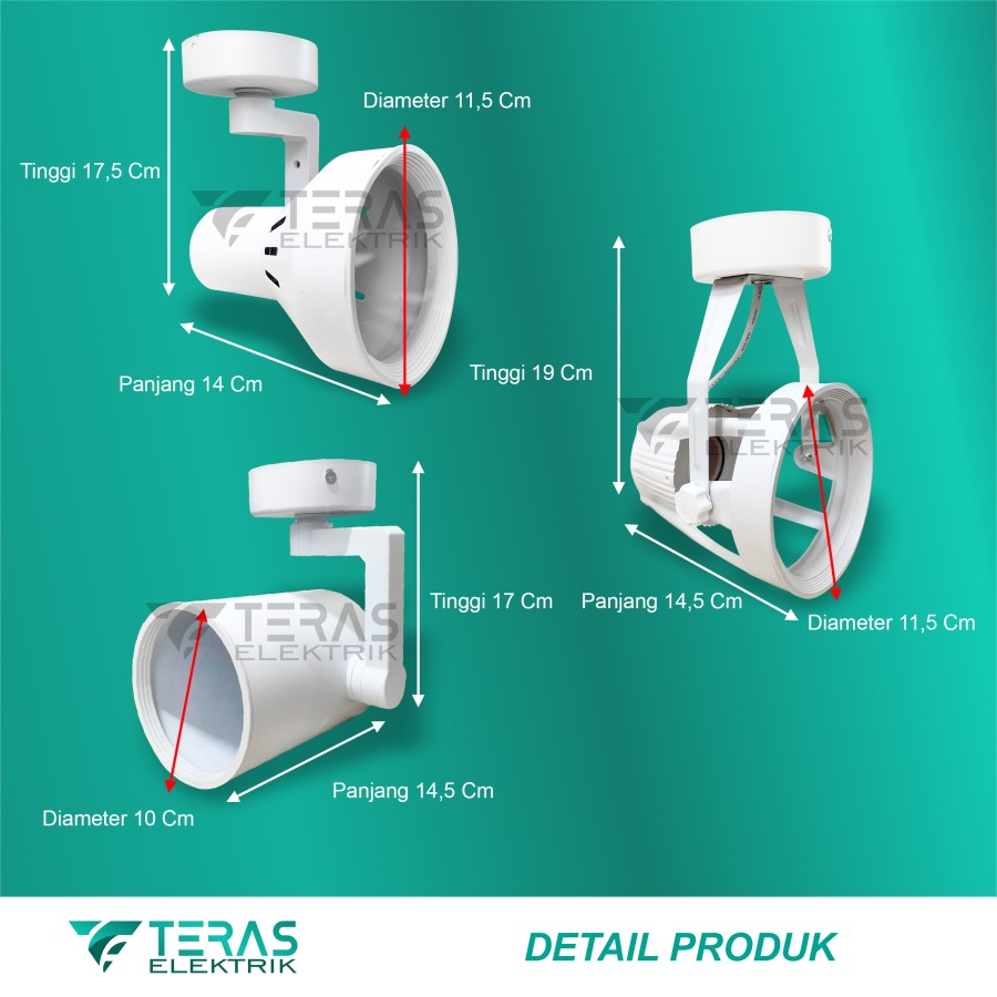 Kap lampu par 30 housing downlight spotlight Rumah Lampu Sorot Plafon Tempel