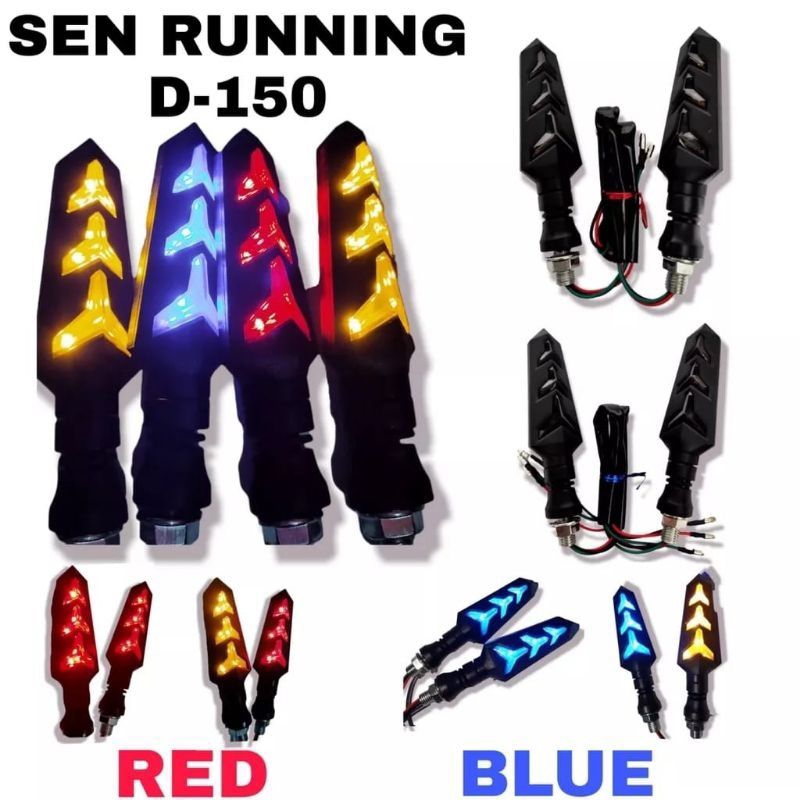 Lampu sen LED running 2 sisi 2 fungsi motor vixion cbr cb vario ninja mx r25 r15 Tiger megapro vixio