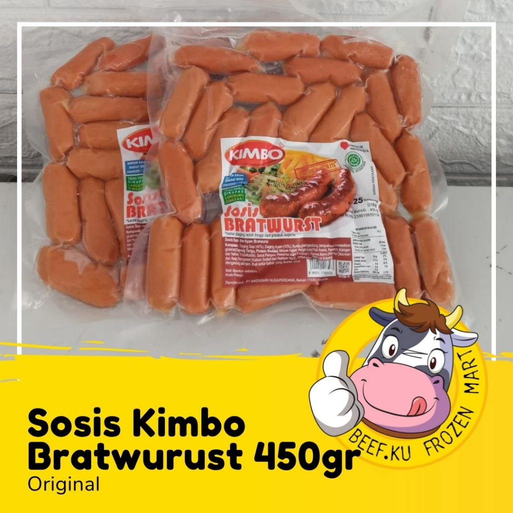 

Kimbo - Sosis Kimbo Sosis Bratwurst 450GR Frozen Food Halal Higenis