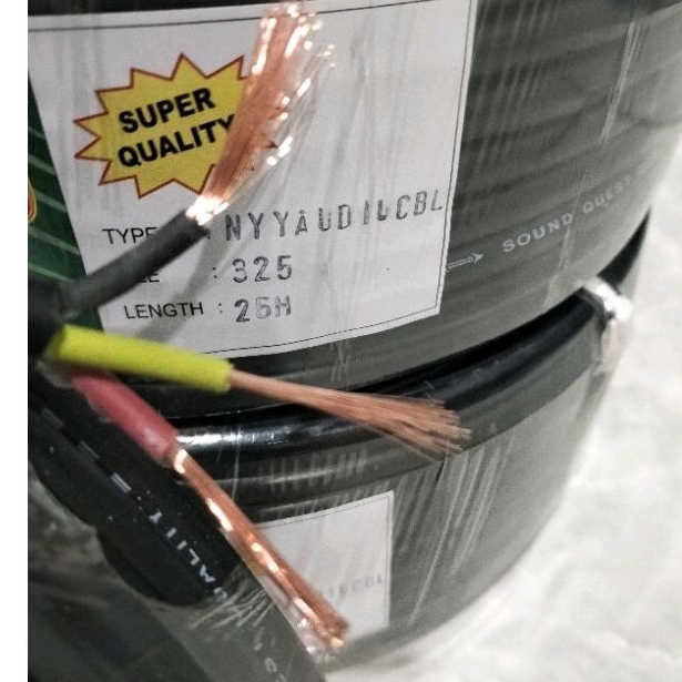 Kabel listrik PAJERO 3X2,5 25 meter 1 roll isi 3 (serabut) warna hitam