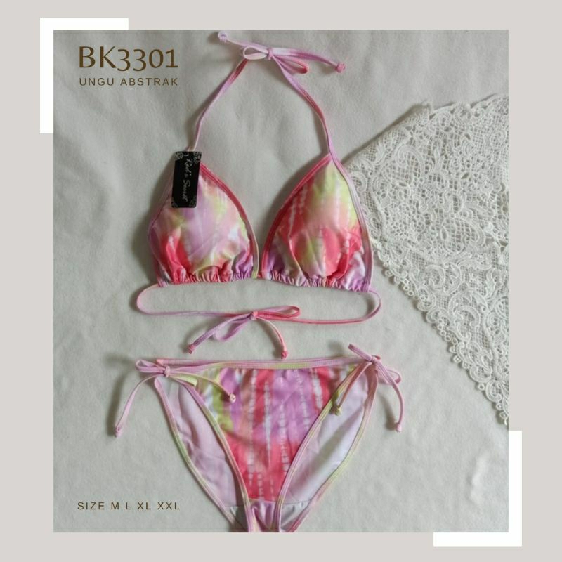 Deunderwear bikini lucu BK3301 baju renang lucu baju pantai bikini busa lu cu