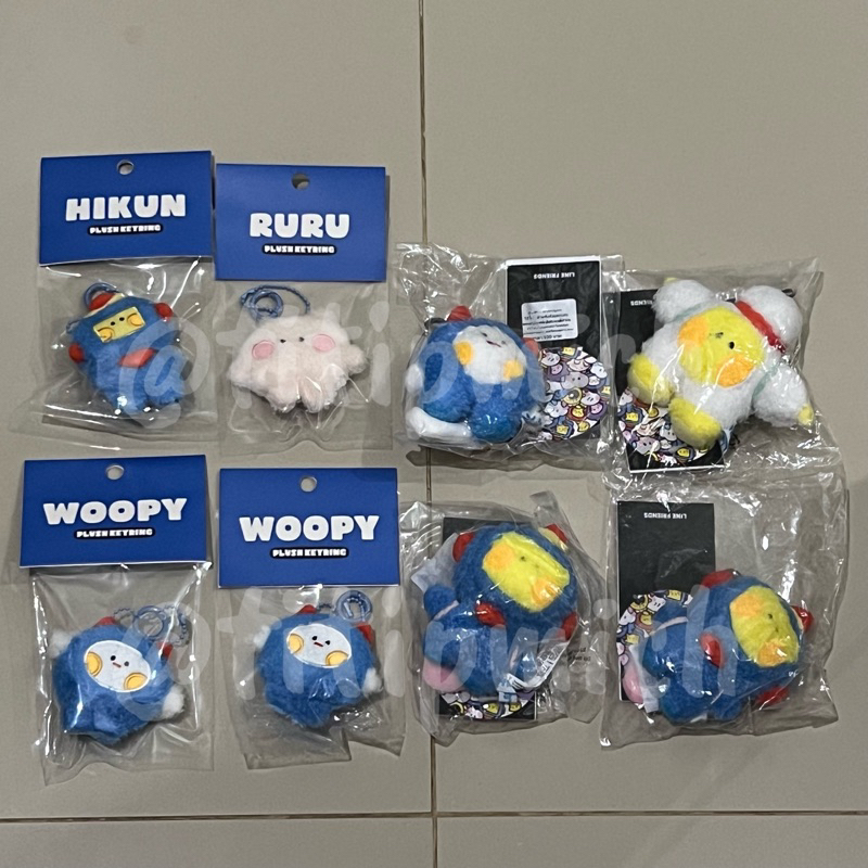 Ready Stock TRUZ mini minini keyring plush bagcharm hikun woopy ruru romy