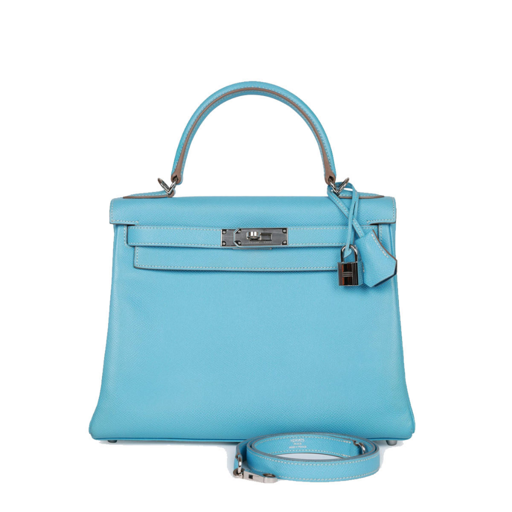 Free Box Sling Bag 28281HERMES Kelly Togo Size 28 Blue Premium