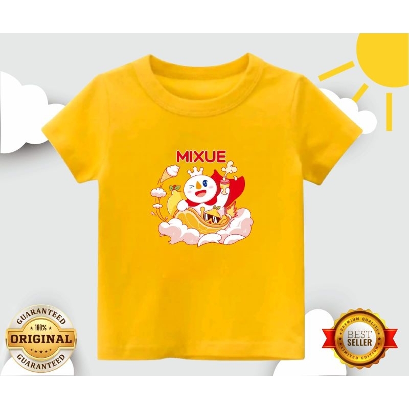 Kaos anak anak mixue kapal 1/10 tahun