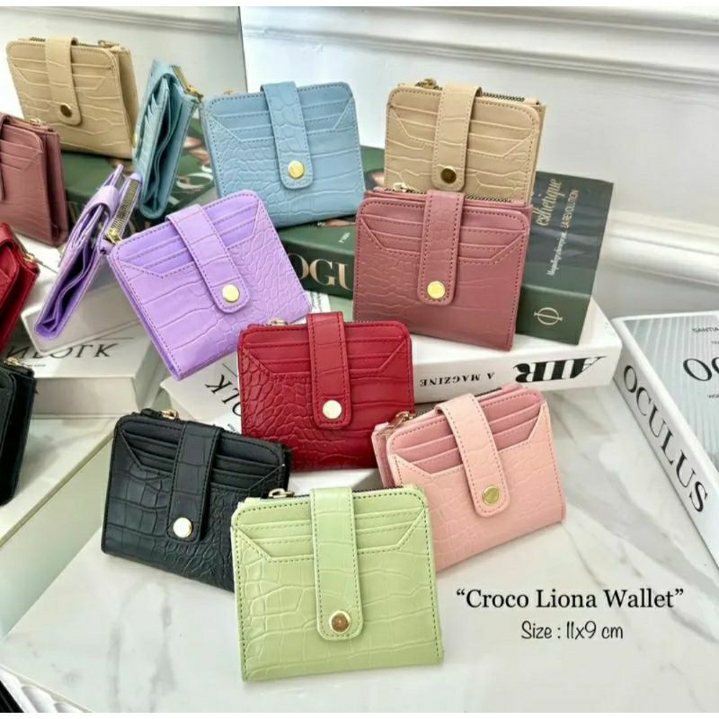 Dompet lipat wanita croco mini genie dompet ara