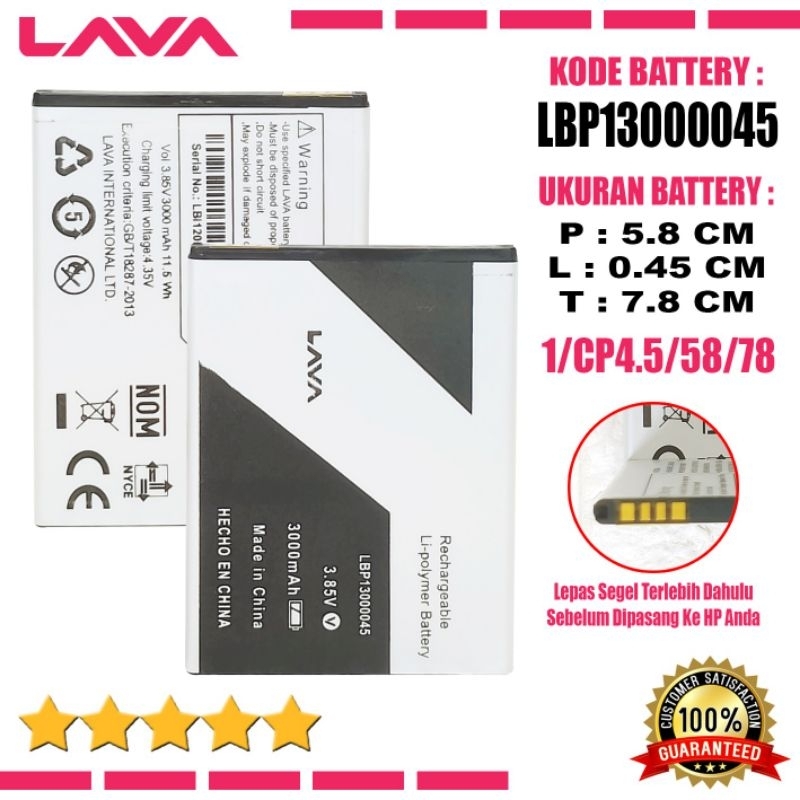Baterai Battery Original LAVA Iris 88 / Z61 / Iris 88 Lite Kode Batre LBP13000045