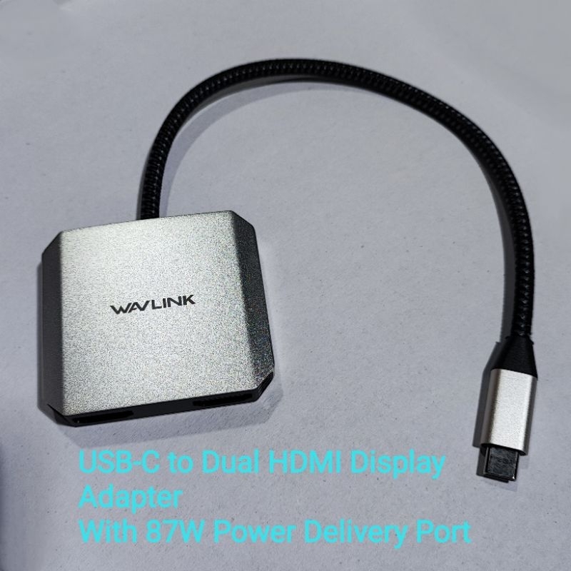 Wavlink USB-C Thunderbolt 3 4 AMD to Dual HDMI 4K Bisa Extend ABC + PD Port