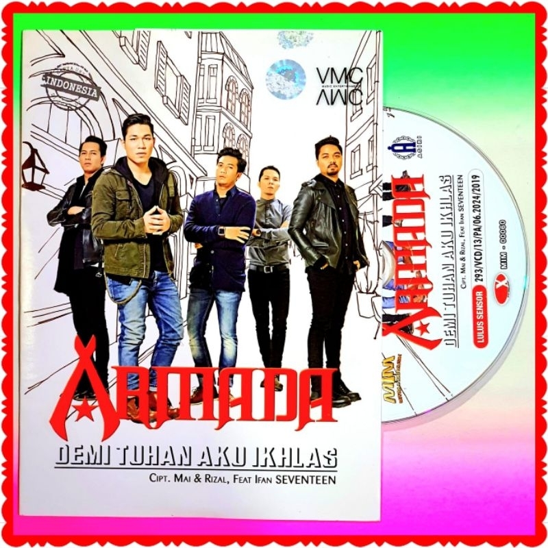 KASET VCD ORIGINAL LAGU ARMADA BISA KARAOKE VOCAL ON OF AKTIF-LAGU ARMADA-KASET KARAOKE DVD-KASET DV