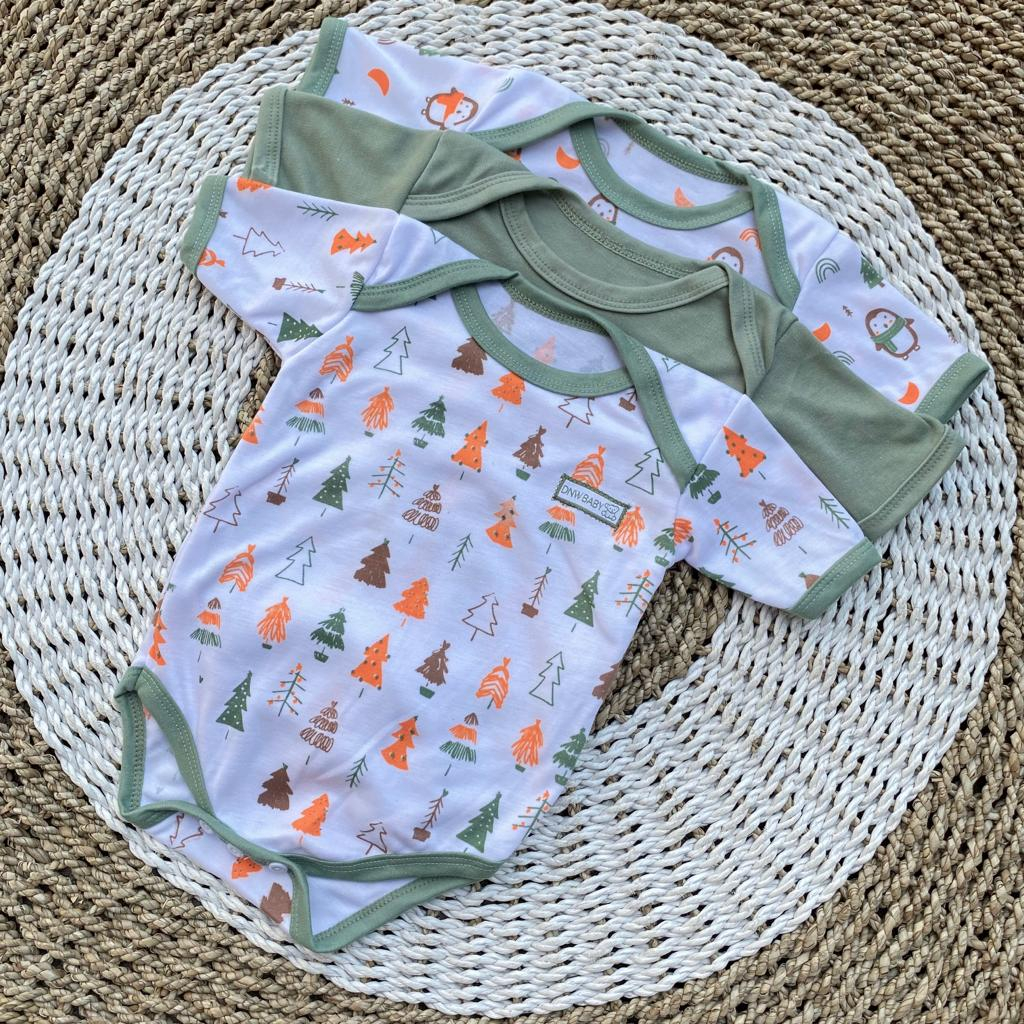 PROMO 7.7 3pcs Jumper Bayi Bodysuit Motif Full Sablon Jumper Bayi Newborn SNI DNW BABY