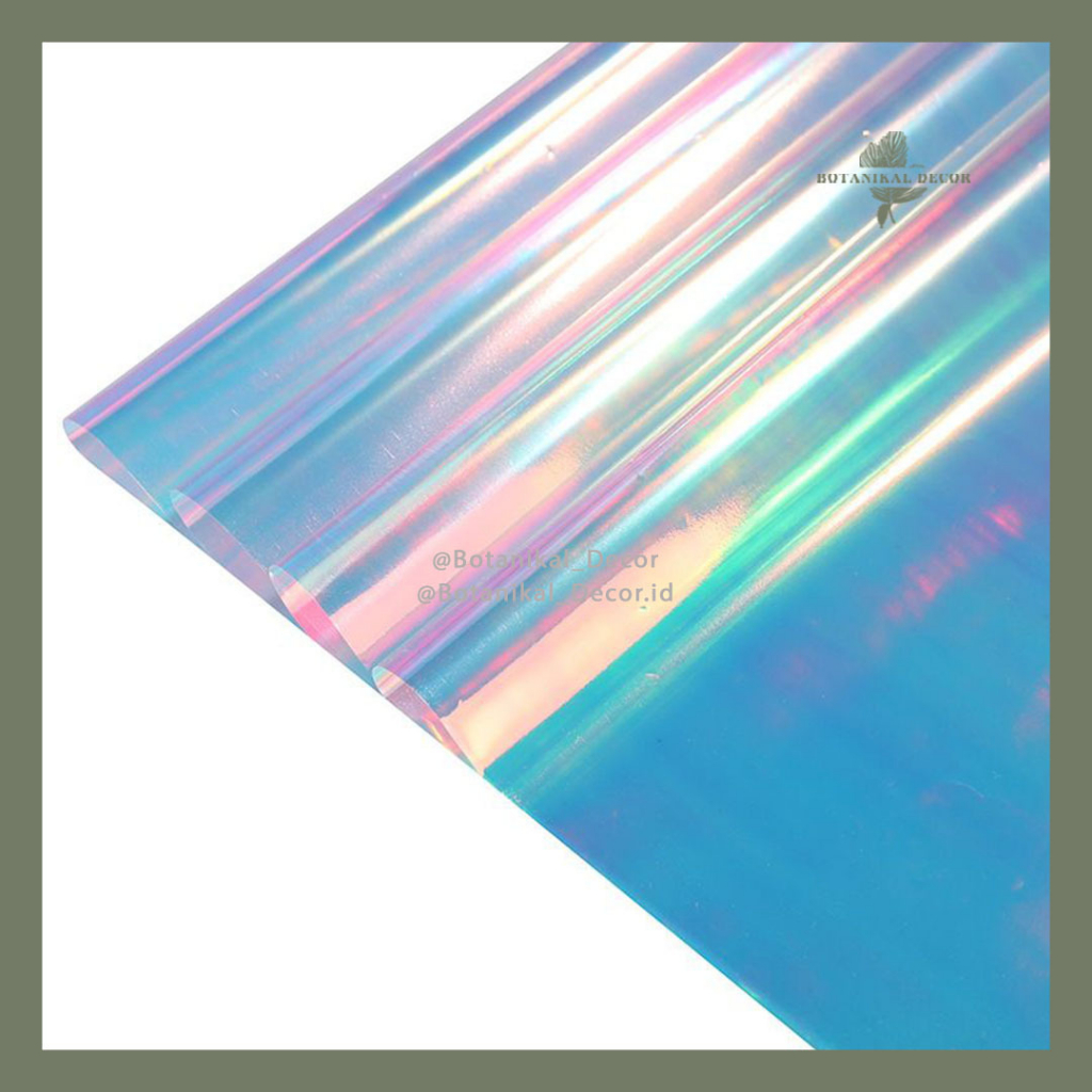 

Hologram Flower Wrapping Paper Waterproof Paper Kertas Hologram Bening Buket Bunga Korean Wrapping Florist Material Hand Bouquet Kertas Bunga