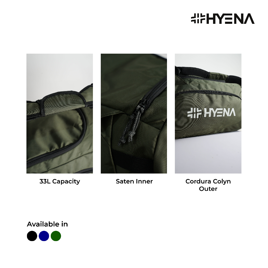 Hyena - Gravel Bags 3 IN 1 | Tas Selempang Duffle Bag | Tas Jinjing Olahraga | Tas Ransel Gym | Dufflebag Traveling - DD24