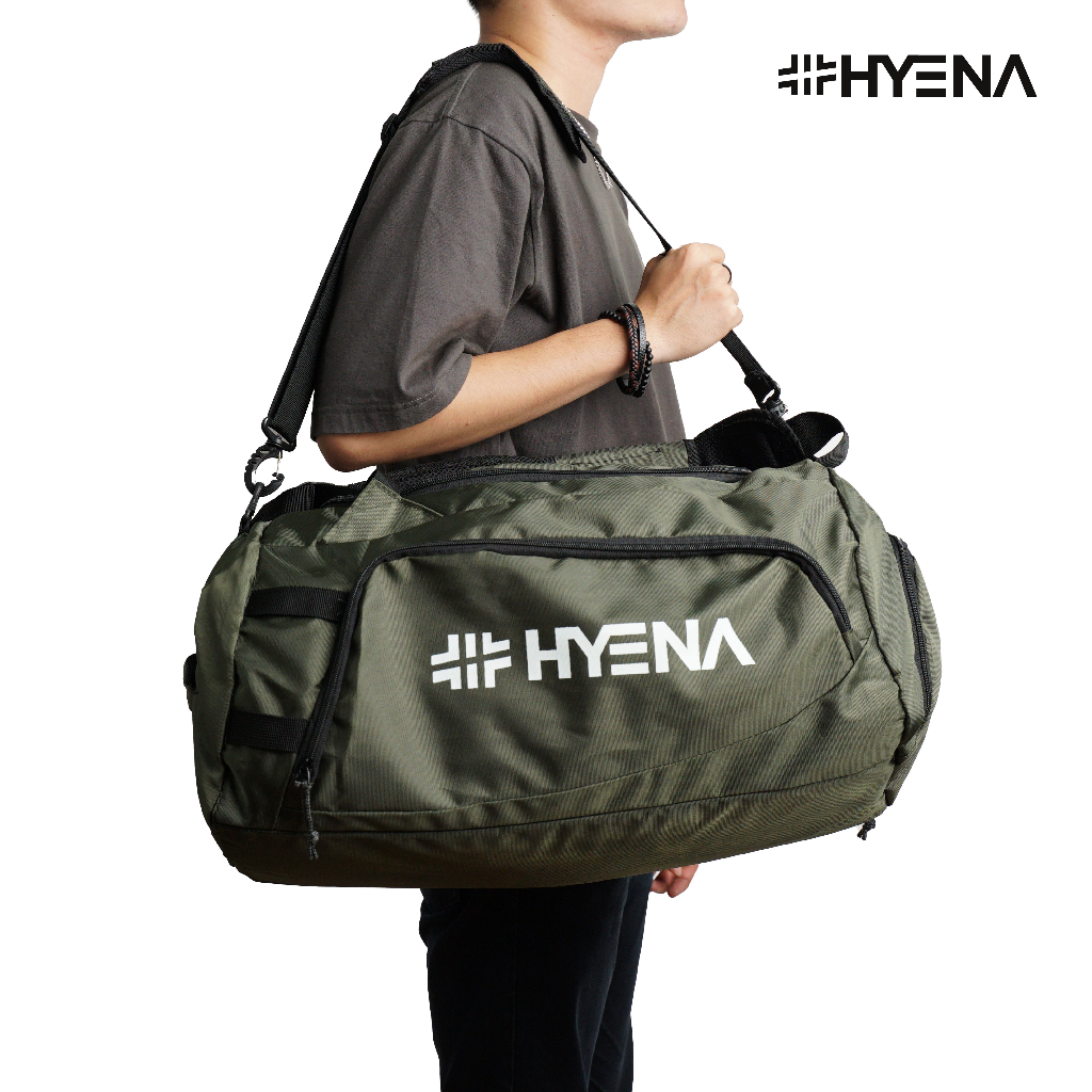 Hyena - Gravel Bags 3 IN 1 | Tas Selempang Duffle Bag | Tas Jinjing Olahraga | Tas Ransel Gym | Dufflebag Traveling - DD24