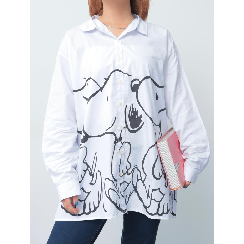 Kemeja Katun Snoopy Overisze - 2201.02.131