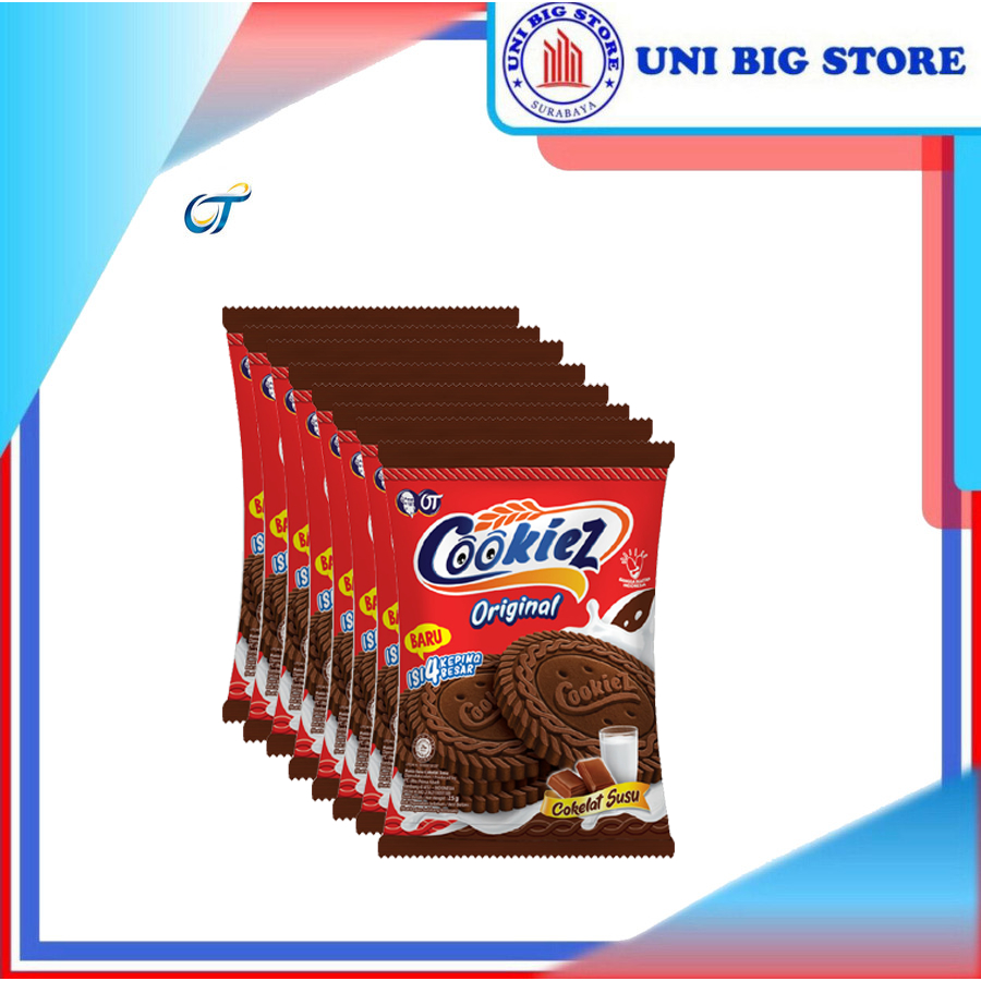 Orang Tua Cookiez Biscuit Cokelat Susu 25 gr x 10 pcs RENCENG Coklat Cookies