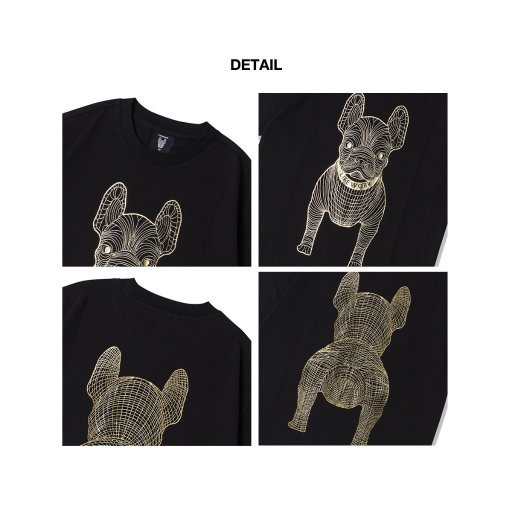 LifeWork Gold Silver Dog Short - sleeved t-shirt