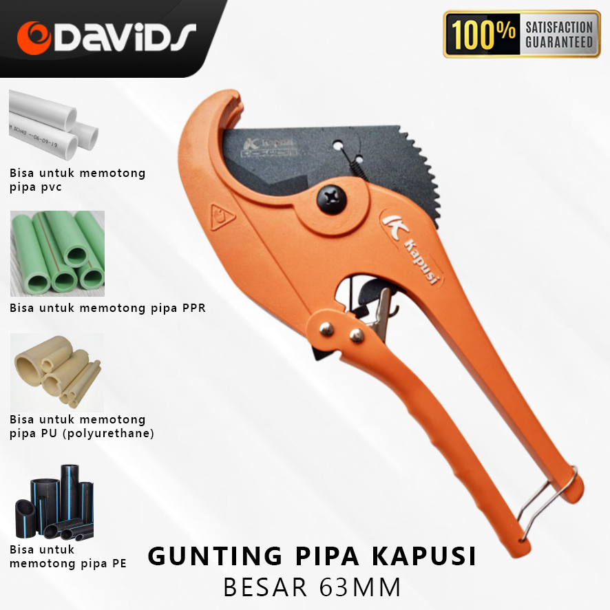 Gunting Pipa Pvc Pemotong Paralon Pipe Cutter Besar 63mm Kapusi HD