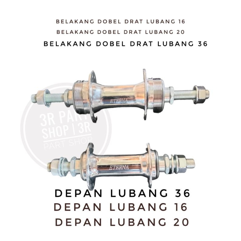 bos hub depan belakang sepeda 16 / 20 / 36 double drat HUB SEPEDA lipat mtb bmx