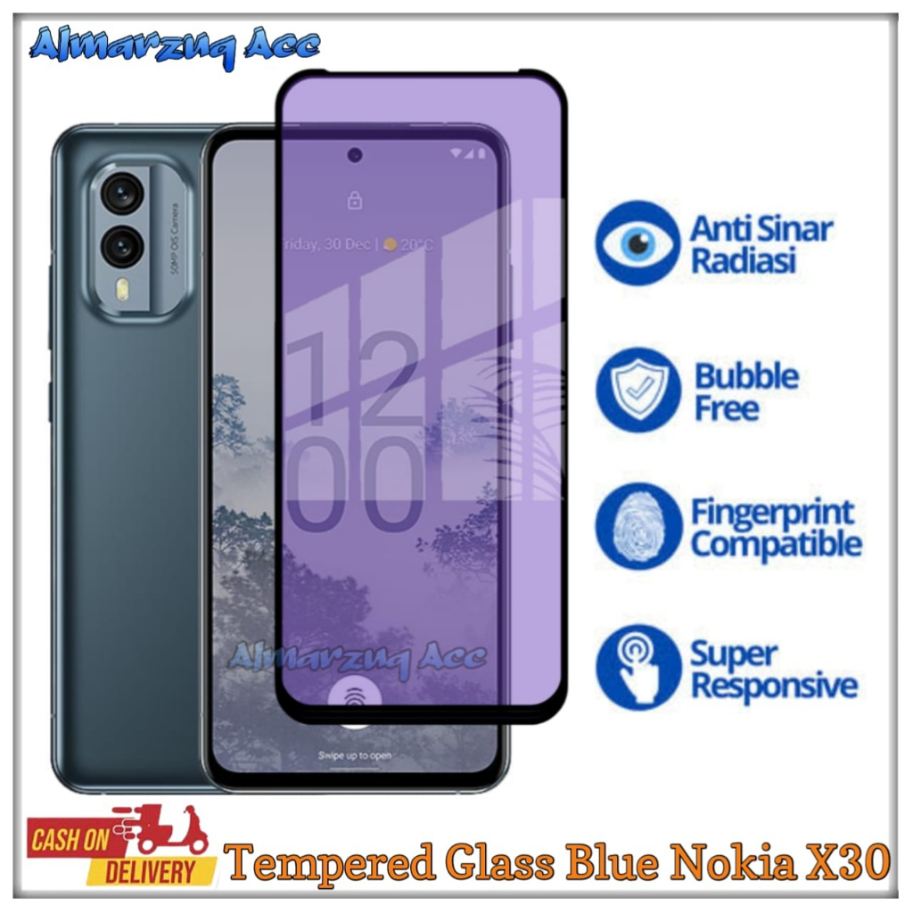 Tempered Glass Blue Nokia X30 5G Anti Gores Blue Light Anti Sinar Radiasi