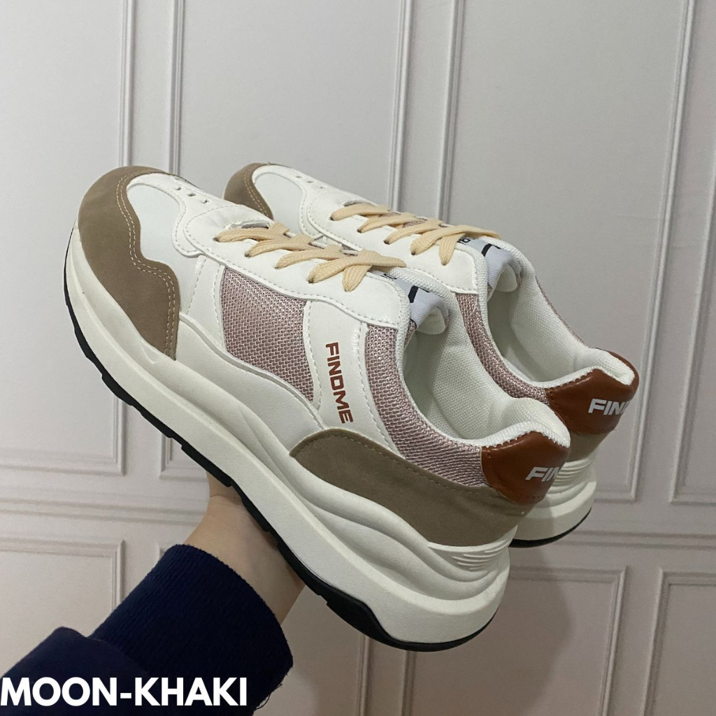 FINDME 36-42 MOON SEPATU SNEAKERS KEKINIAN TRENDY DESAIN CLASSIC BAHAN PU IMPORT