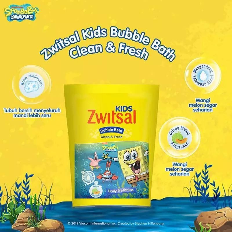 Zwitsal Kids Bath Active Blue Refill - Pouch - 250ml