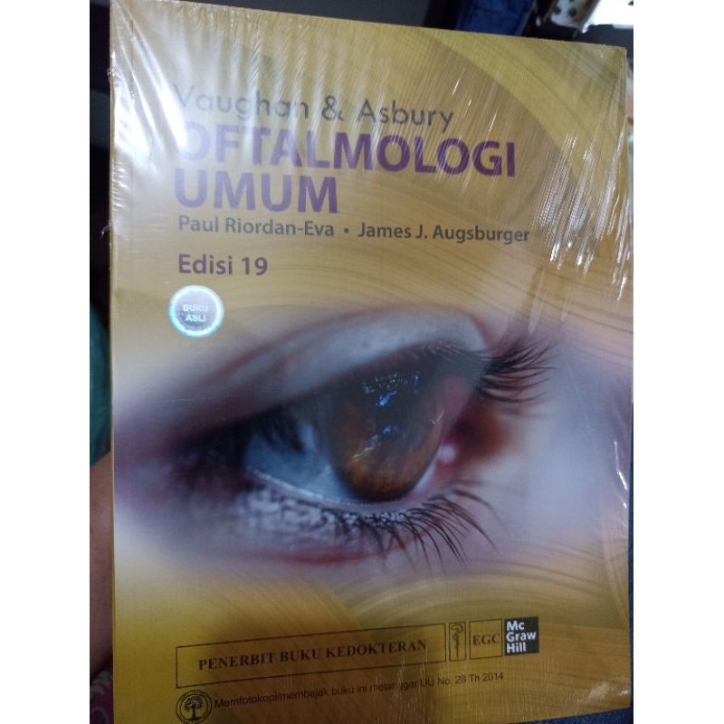 ORIGINAL & NEW BUKU: OFTAMOLOGI UMUM,EDISI 19,VAUGHAN & ASBURY, EGC