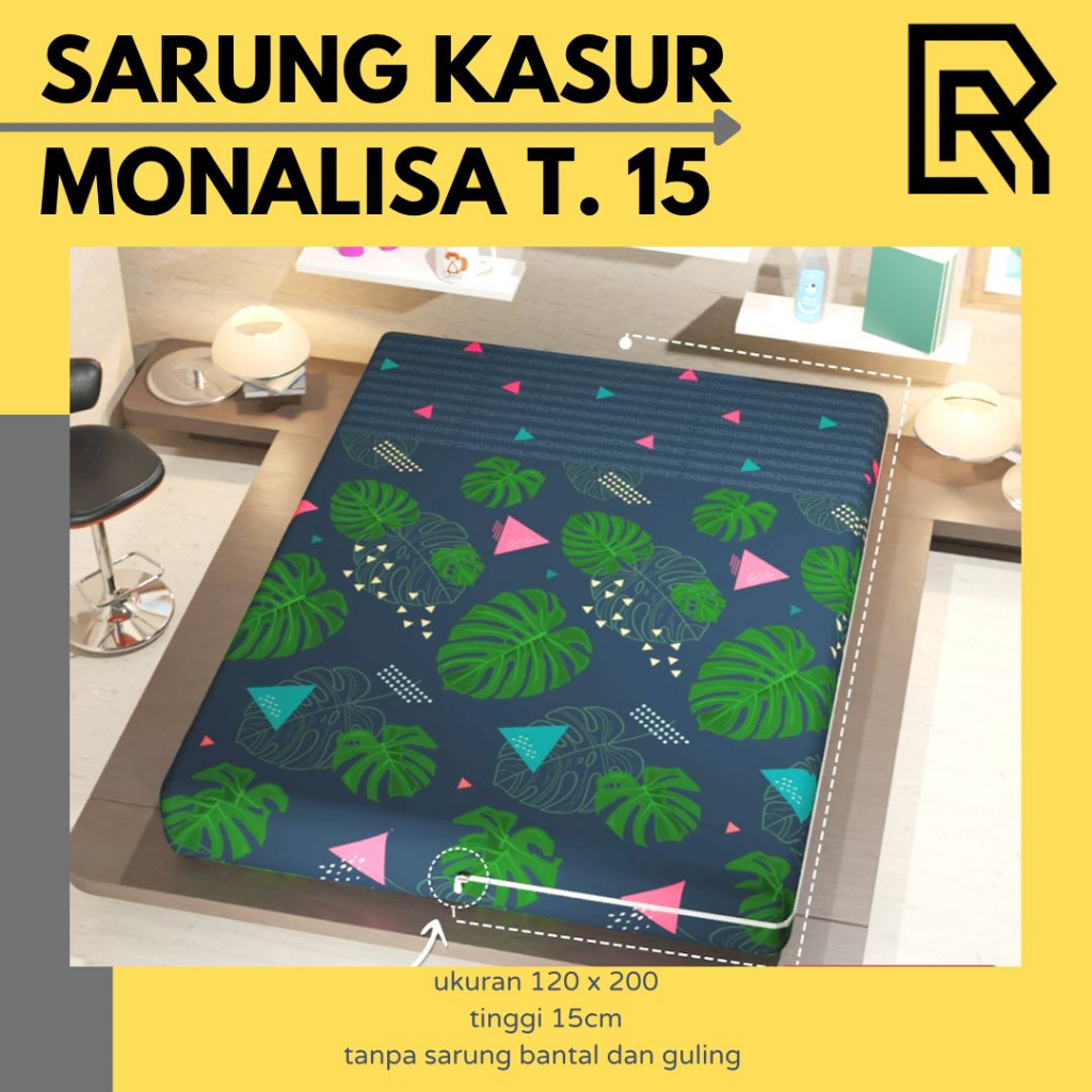 SARUNG KASUR MONALISA UKURAN 120X200 TINGGI 15