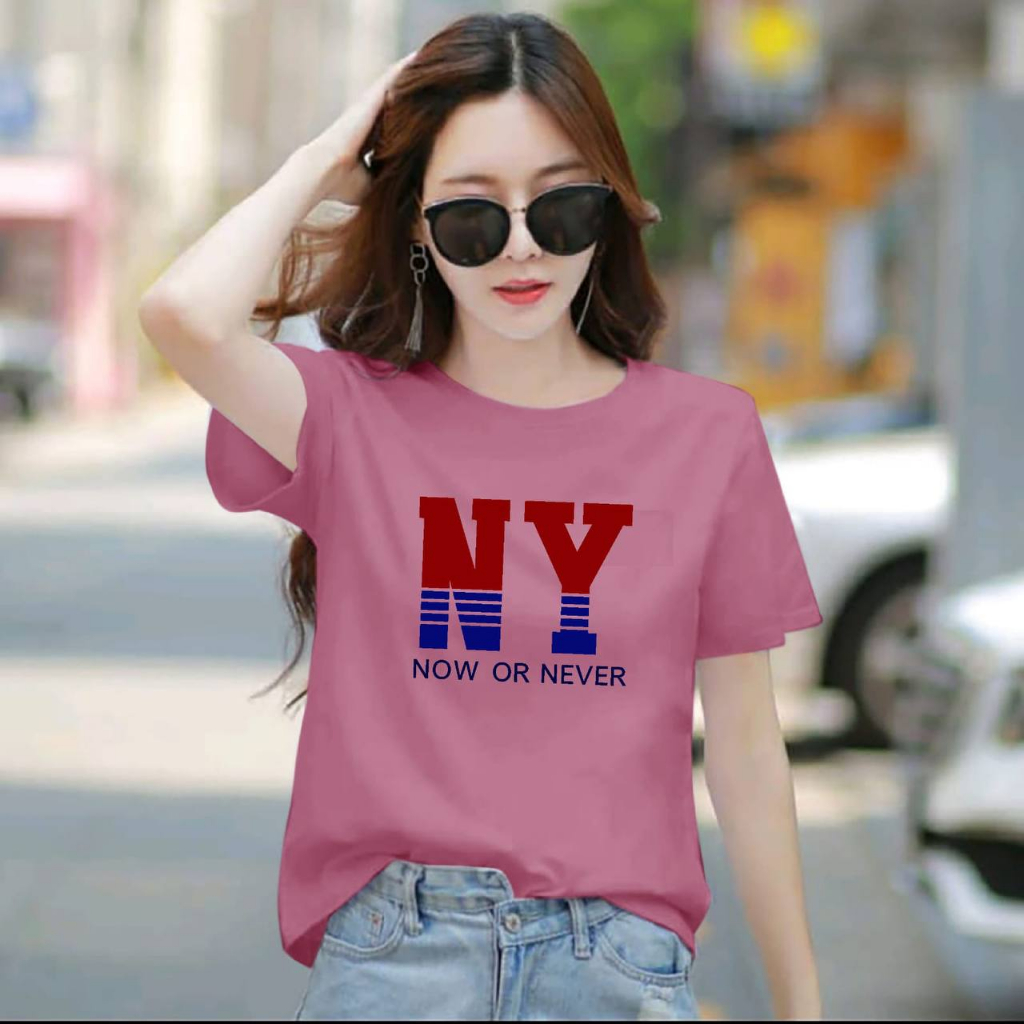 KIYOREN ATASAN BAJU WANITA LENGAN PENDEK M,L,XL KAOS DISTRO SUPER PREMIUM