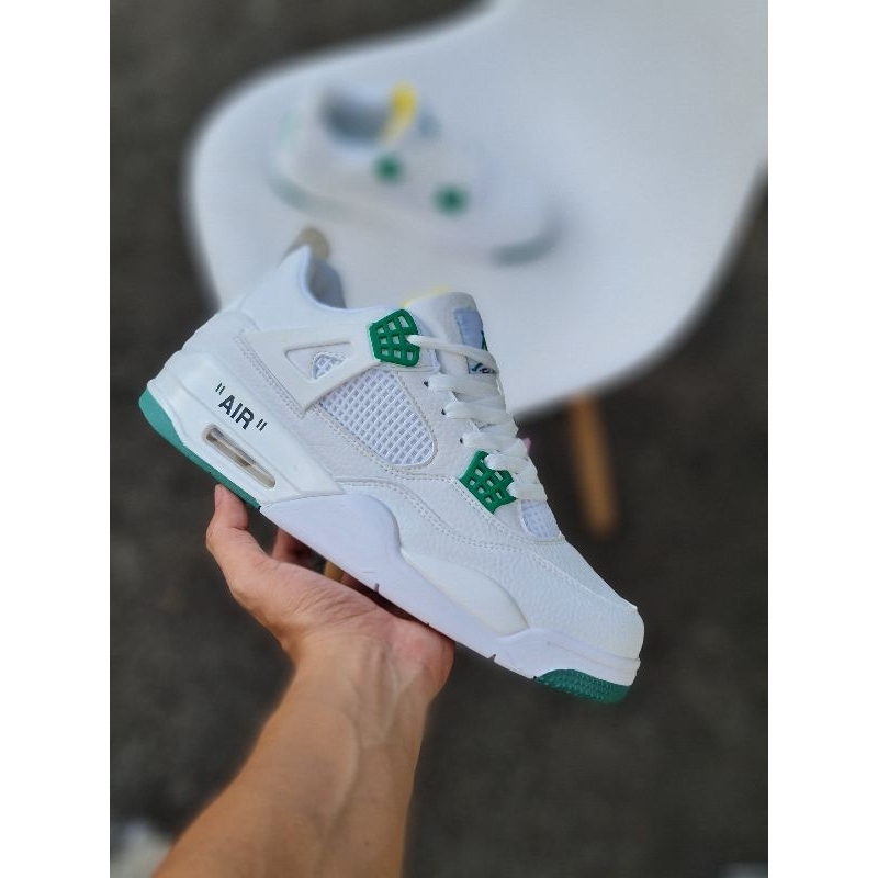 Sepatu • Sneakers Basket Pria AJ4 White Green Premium