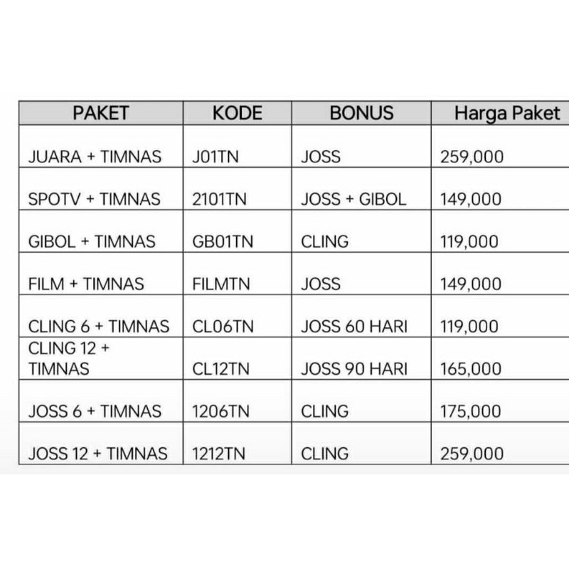 k vision paket timnas  k vision