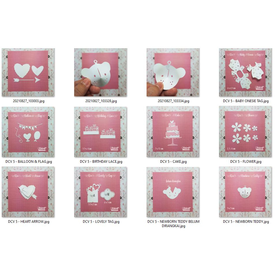 

DCV #5 BABY CELEBRATION SET - Hiasan Scrapbook Jurnal Doohickey Box