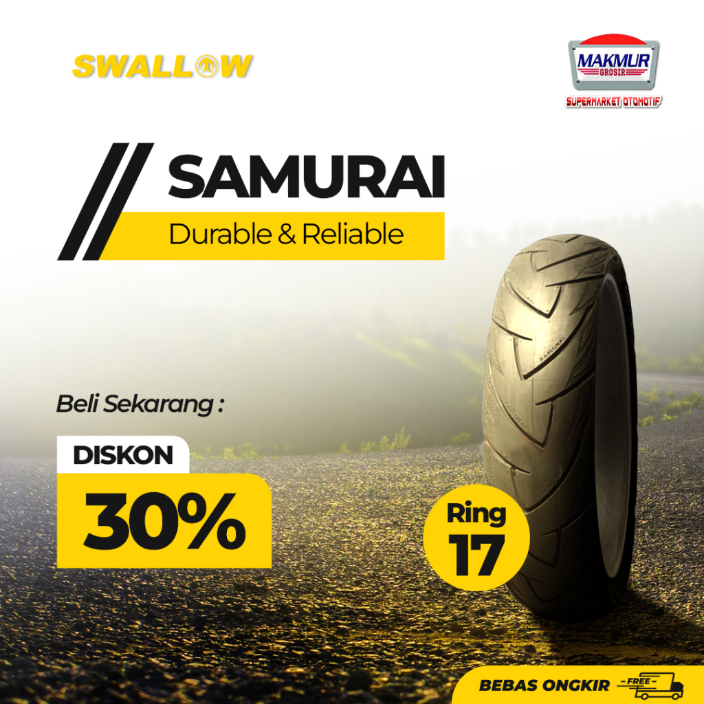 Ban Luar Swallow SAMURAI Ring 17 TUBELESS