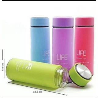 Botol LIFE 450ML Bahan Kaca Botol Minum Kaca Motif Life