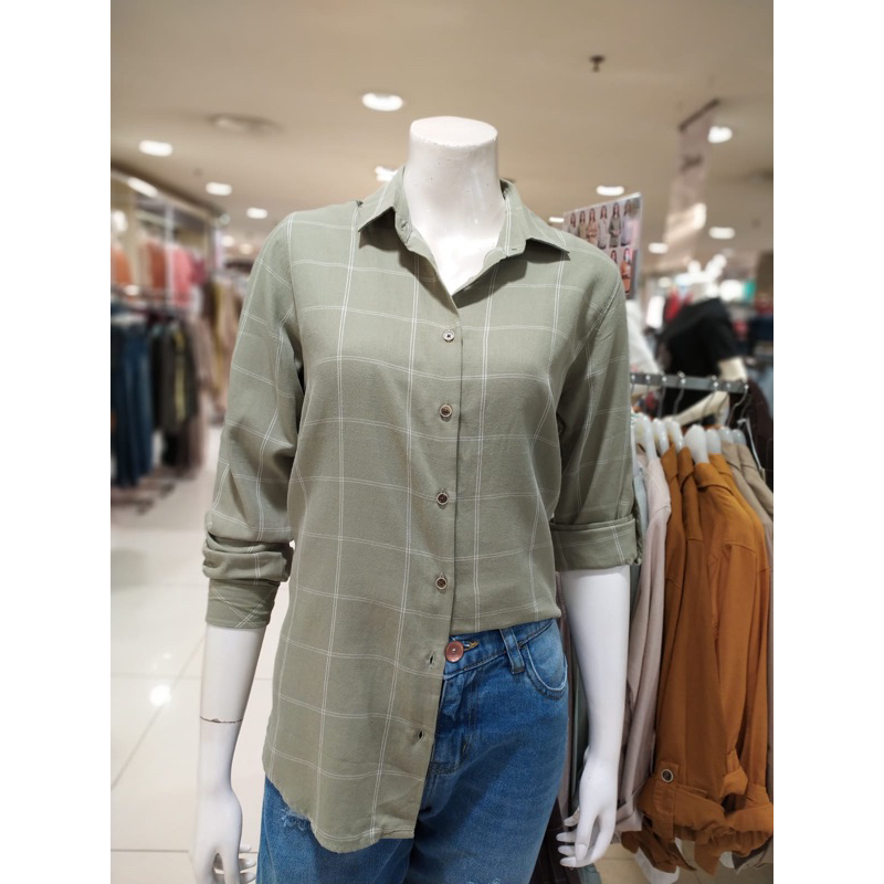 baju wanita hijau sage