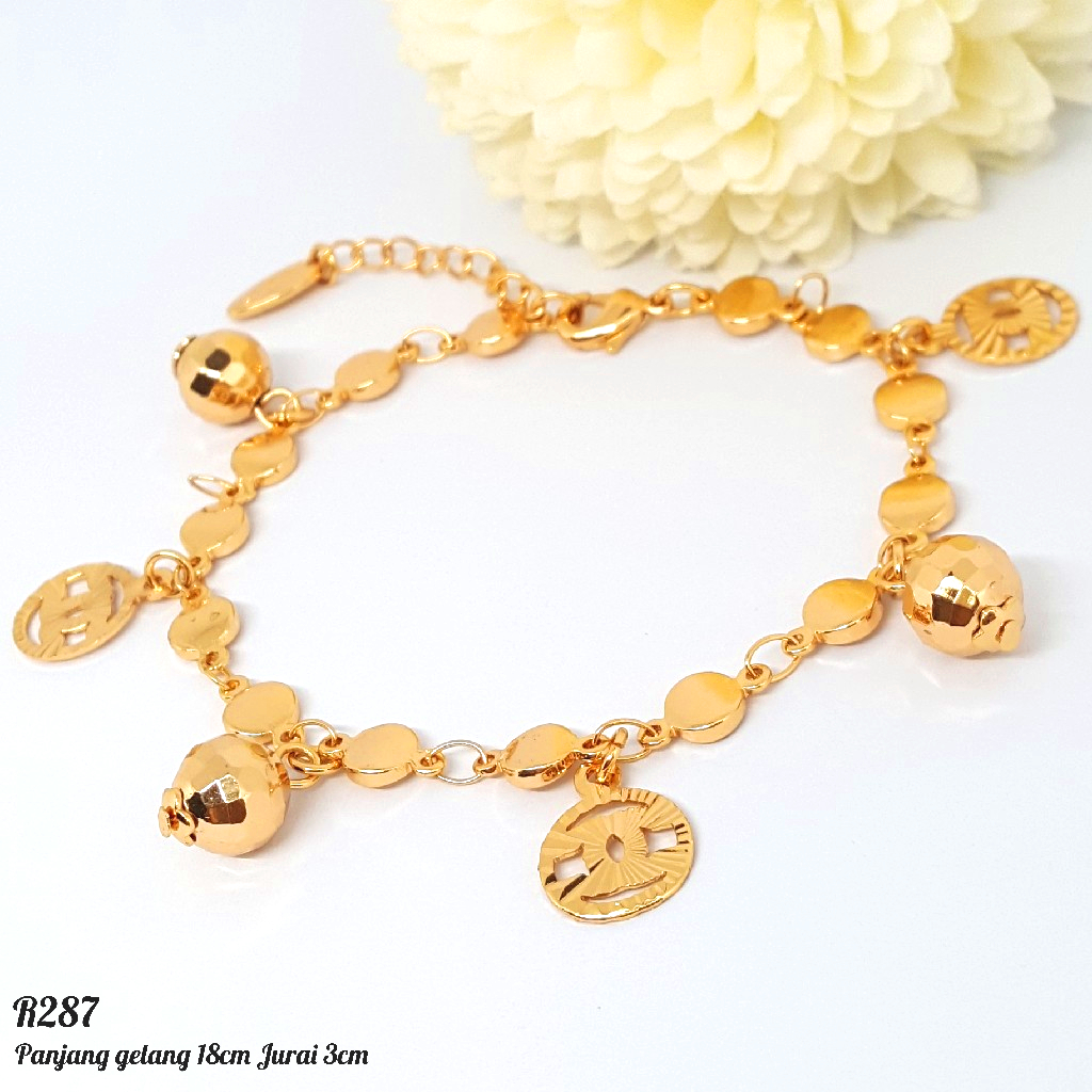 PGX Gelang Tangan Xuping Wanita Perhiasan Lapis Emas Aksesoris Fashion Premium - R287