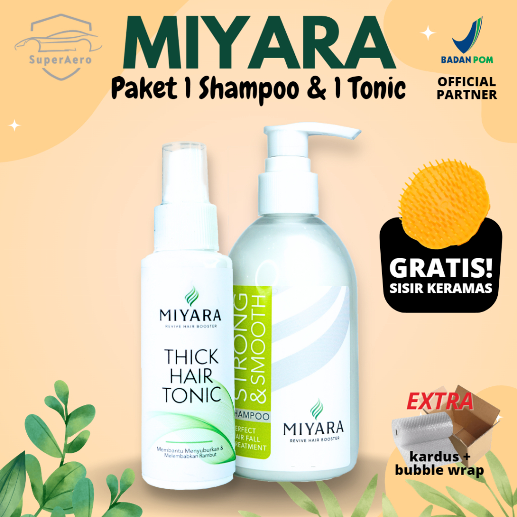 SUPERAERO PAKET HEMAT Miyara Hair Tonic + Shampo