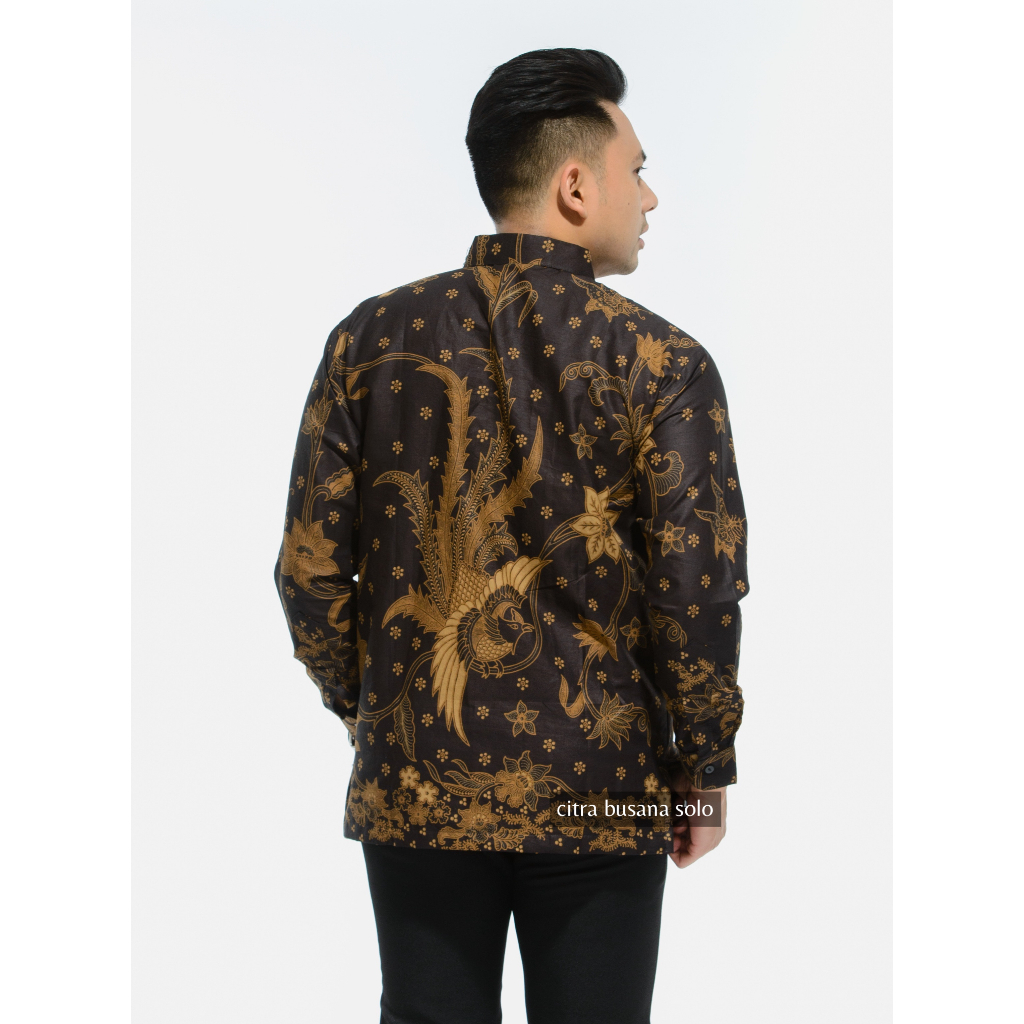 PEKSI COKLAT KLASIK Kemeja Batik Pria Full Furing Bahan Katun Primisima