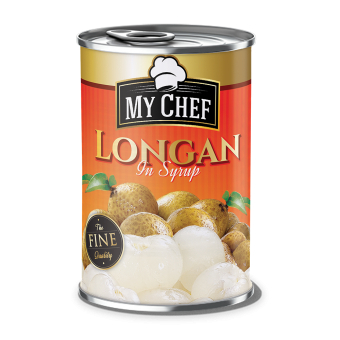 

MY CHEF LONGAN IN SYRUP 565GR / BUAH KELENGKENG DALAM KALENG