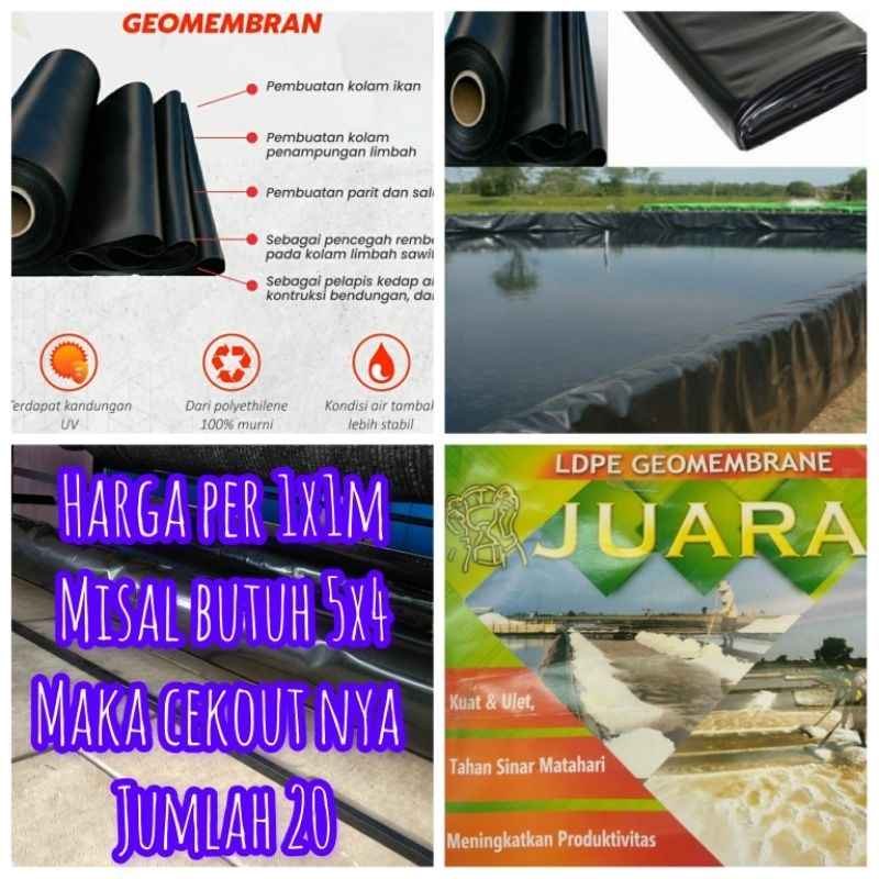 Terpal Kolam Ikan Terpal Plastik Kolam Meteran Tebal