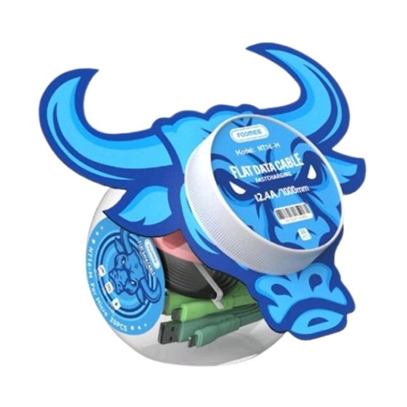 FOOMEE CABLES TOPLES (20PCS) MICRO USB 1 METER NT16-M / KABEL DATA TOPLES/ KABEL CHARGER TOPLES