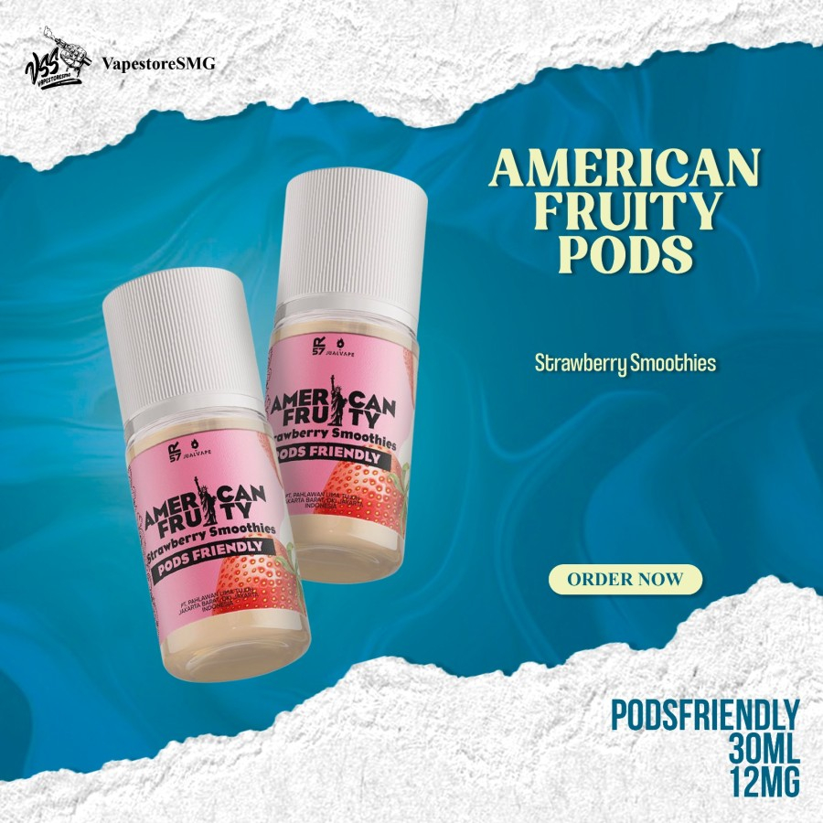 AMERICAN FRUITY STRAWBERRY SMOOTHIES PODS SERIES 30ML