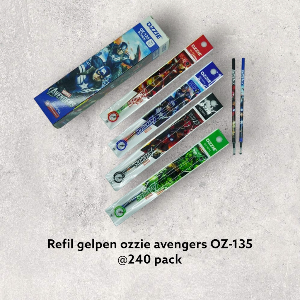 

Refill Gelpen Ozzie Motif Avengers OZ-135 1 Box (isi 20pcs)