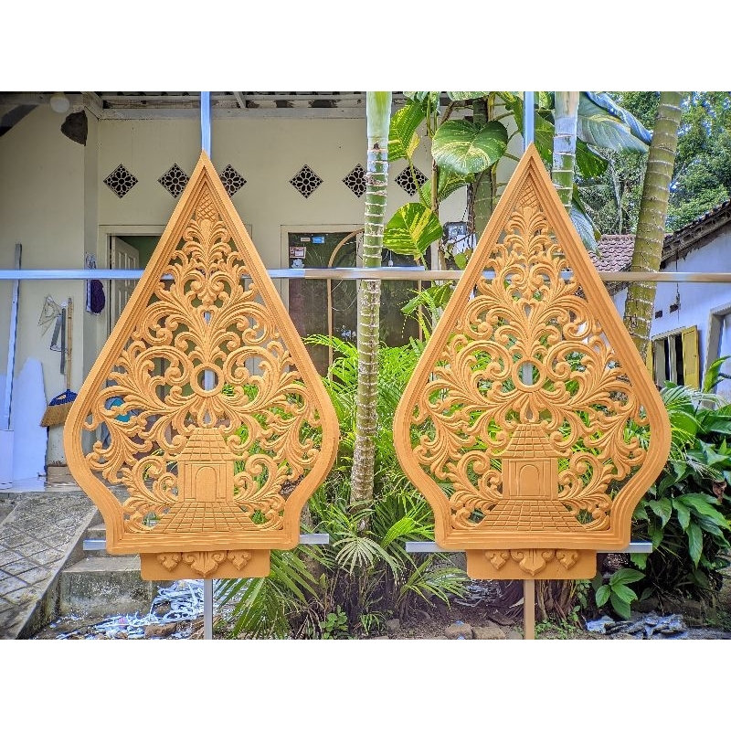 GUNUNGAN UKIR SPON DEKORASI PENGANTIN TEBAL