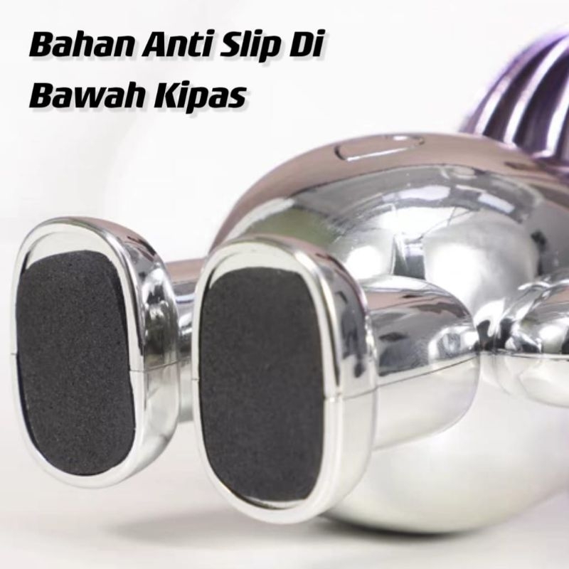 Kipas Angin Mini Portable USB Cas Karakter Dapat