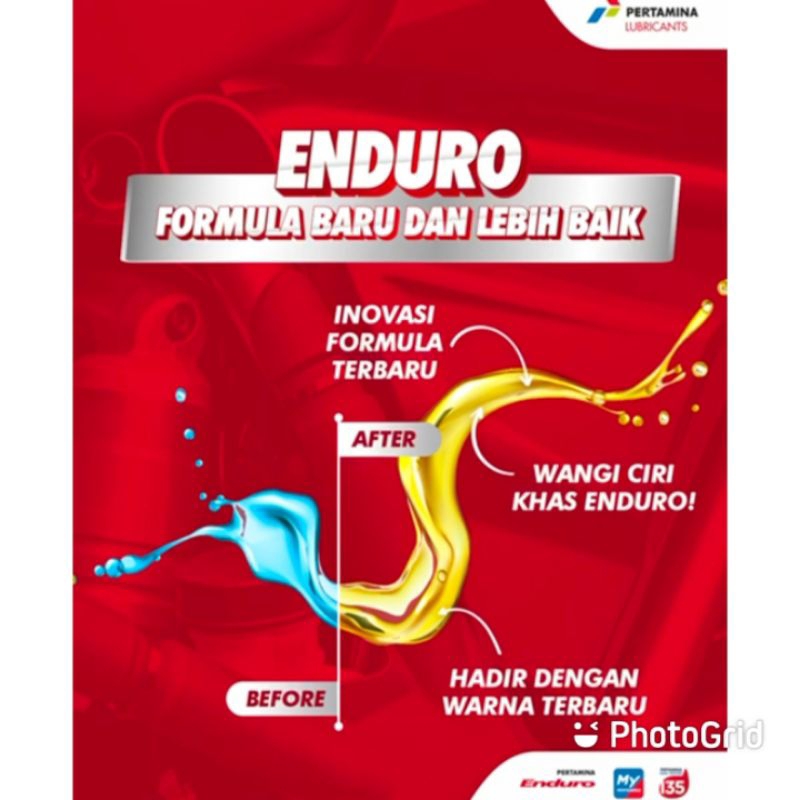 Oli Enduro RACING 1 liter SAE 10-40w for Byson/Jupiter MX/new/MX-king/Tiger new/Verza/Tiger old/Mega pro old/new/Lexi/Aerox/PCX/Vario 125/150/N-max/New/Spin/Vixion/new/Byson/CB 150R/CBR 150/Mega pro new/Satria Fu/150/new/Shogun 125/Scorpio/Z/RX-King/