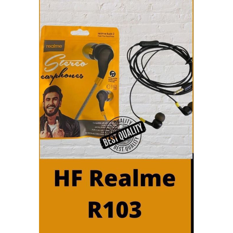 Hf Earphone Handsfree Realme R103 Stereo