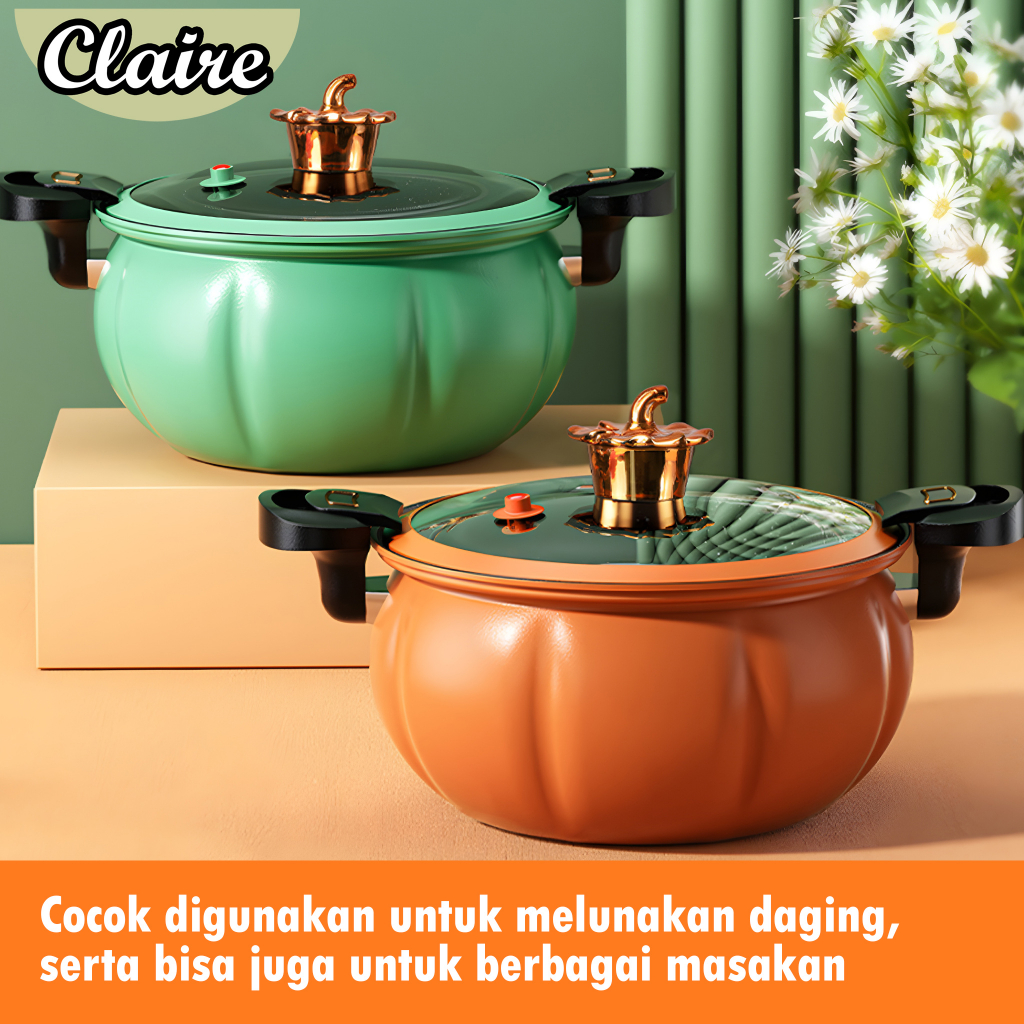 Claire Panci Presto Labu Kapasitas 8 Liter dengan diameter 28cm / Premium Quality / Wajan Panci Presto Coating Batu