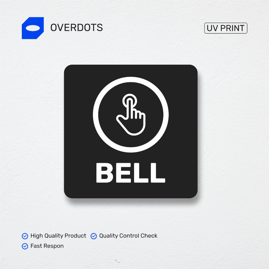 

Bell | Papan Sign Board Akrilik - Bell - Hitam - Bel Hitam | Custom Akrilik Print UV